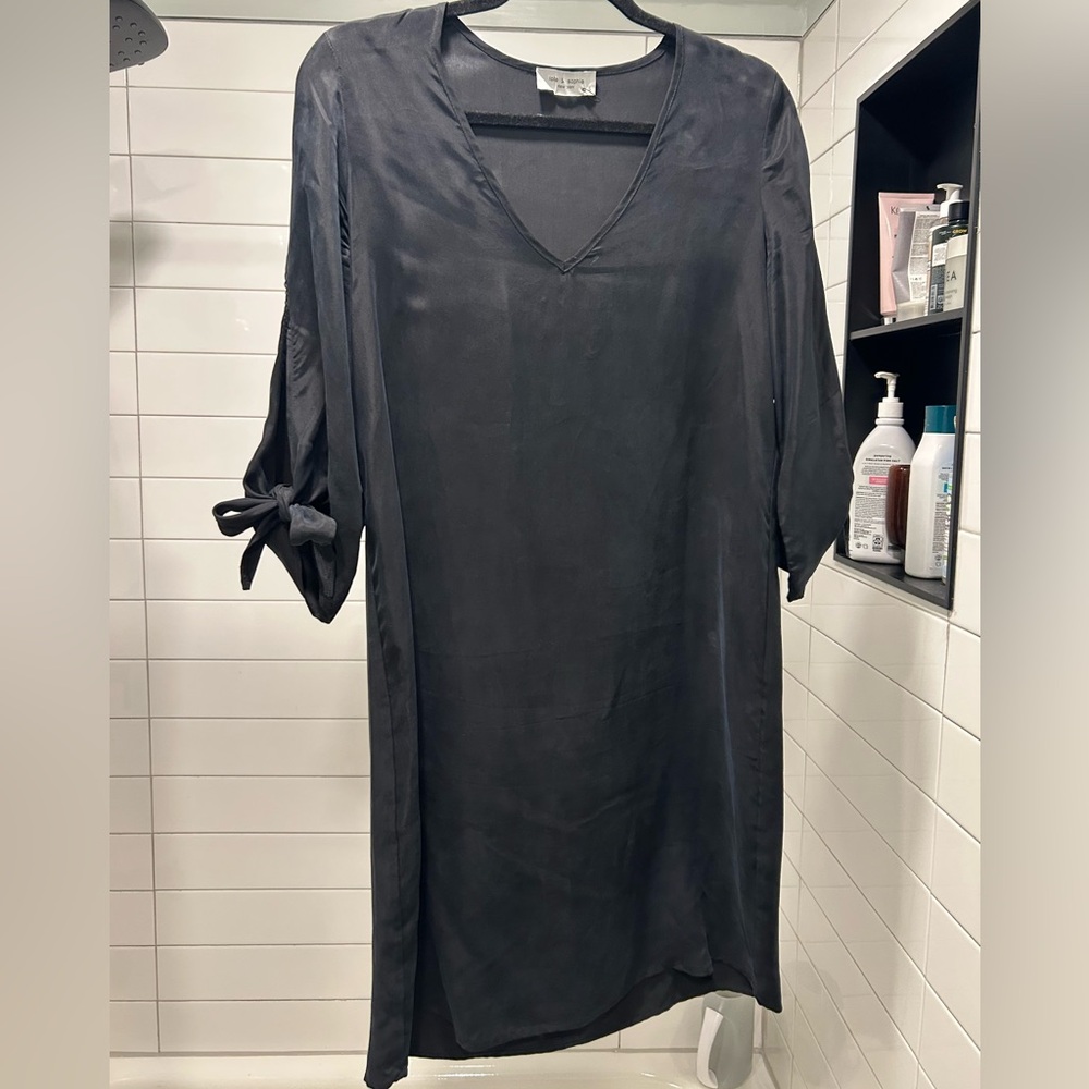 Lola & Sophie Silk Black Dress